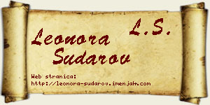 Leonora Sudarov vizit kartica